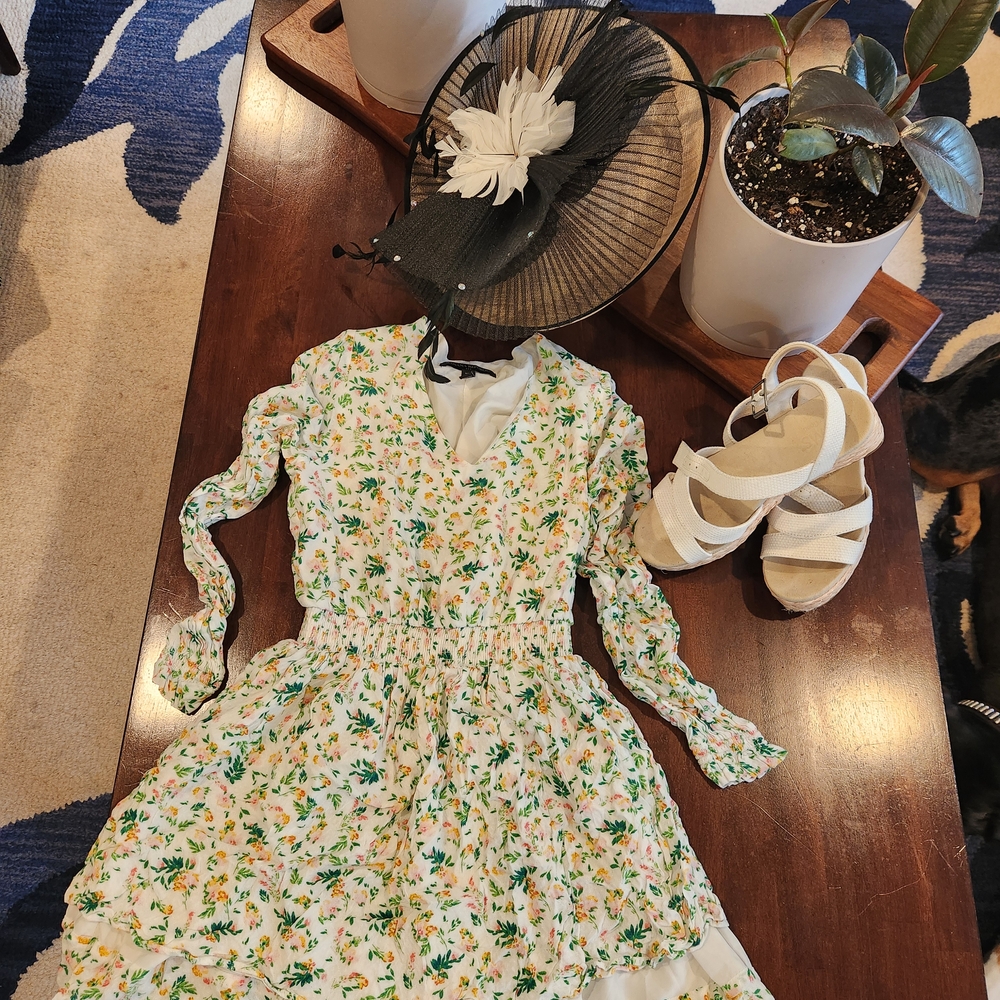 Banana Republic White Floral Dress